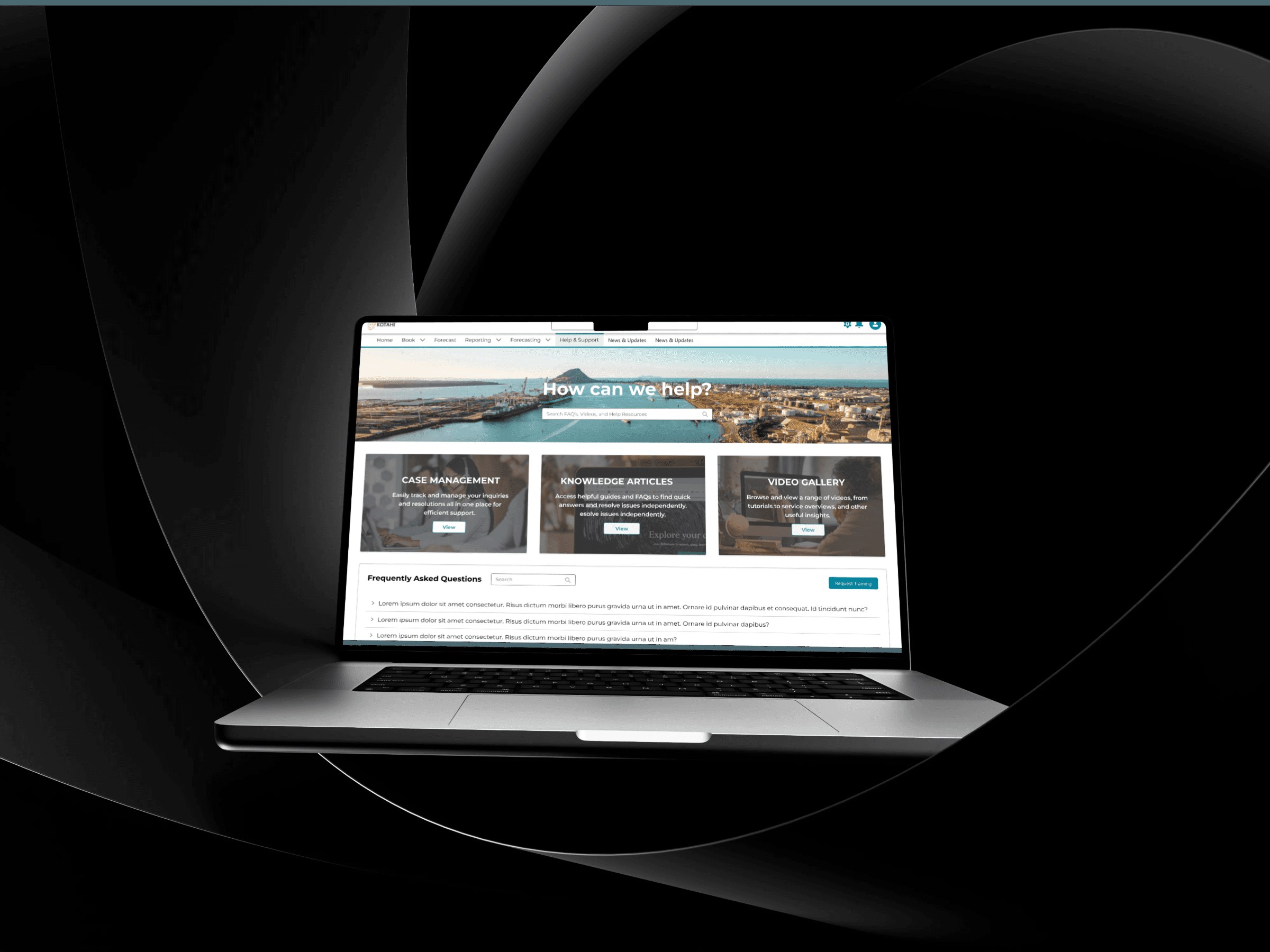 Voyager customer portal: create and view orders